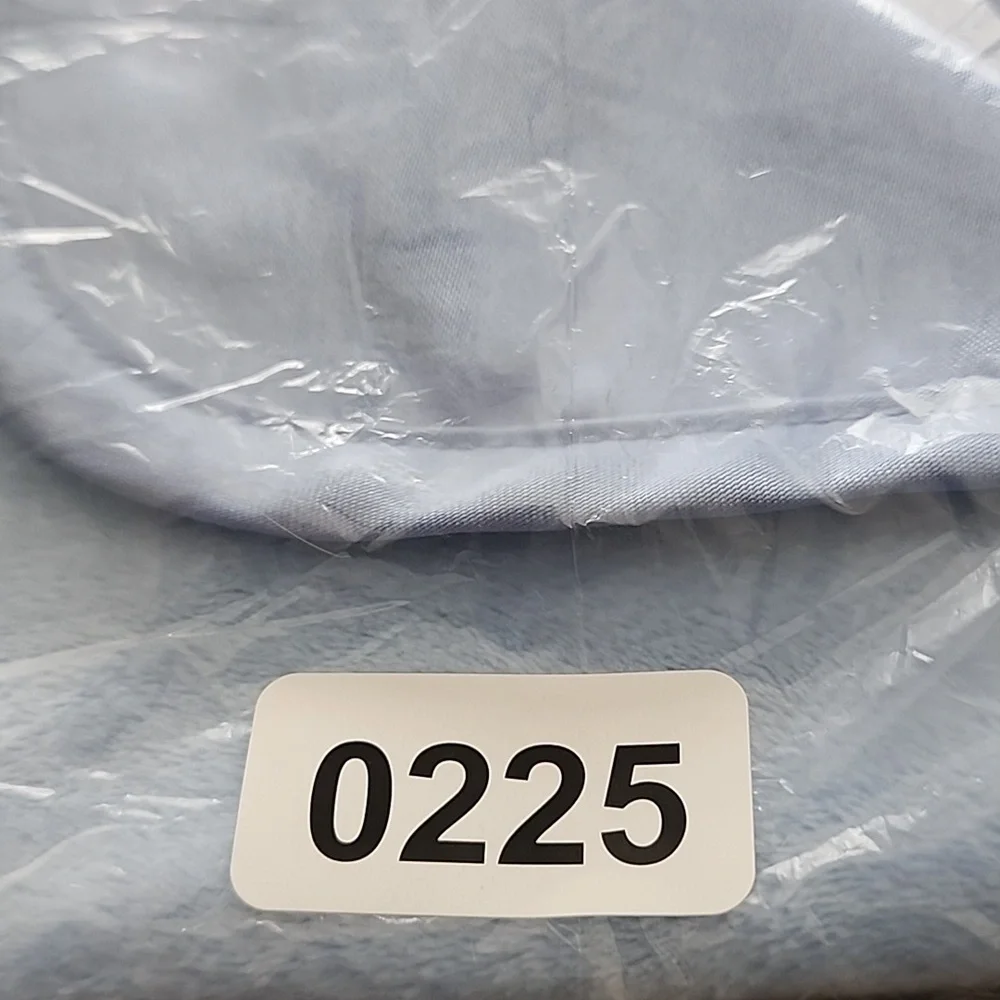 Carter's Plain  Solid blue plush lovey security blanket satin trim reverse